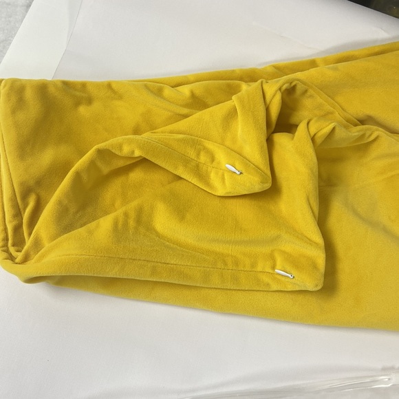 Mustard Yellow Couch Velvet Throw Pillow Covers 18x18” Set of 2 - Picture 3 of 4